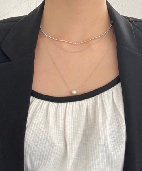 (made lavenir) brill pearl necklace set