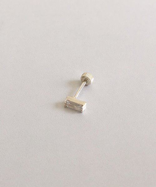 (silver925) square cubic piercing