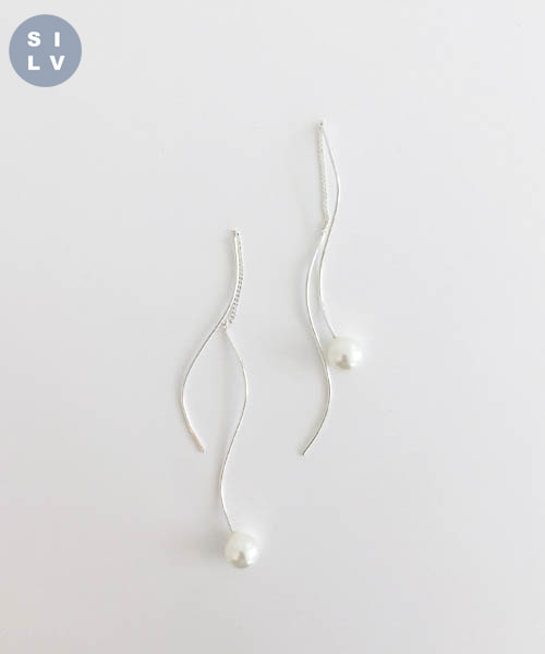 (silver925) wave earring