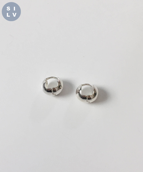 (silver925) round onetouch earring