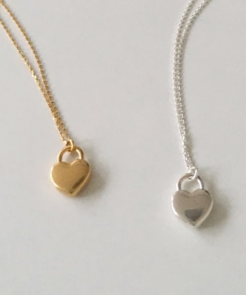 (silver925) heart lock necklace