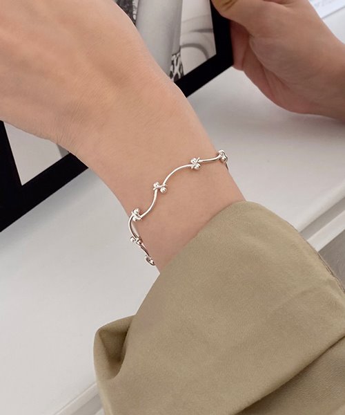 [hand made] (silver925) linkage bracelet + lavenir pouch 무료증정