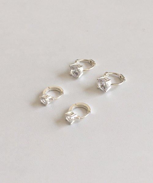 (silver925) shine cubic earring