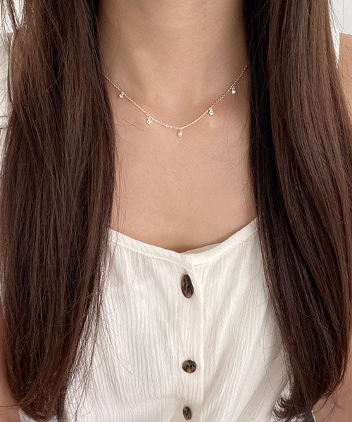 (silver925) cling necklace