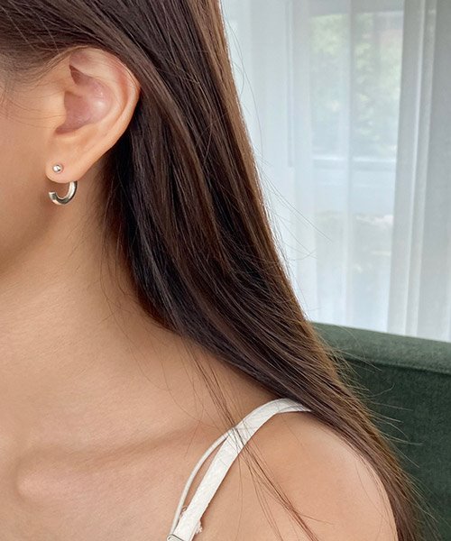 (silver925) spike earring