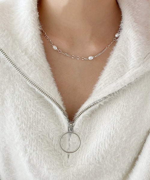 fancy pearl chain necklace
