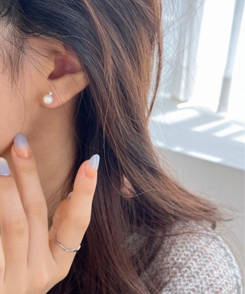 (silver 925) stella pearl earring