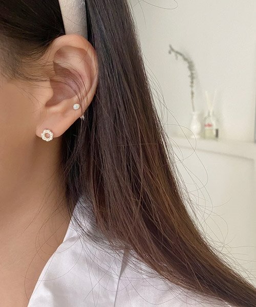 (silver925) dew stone earring